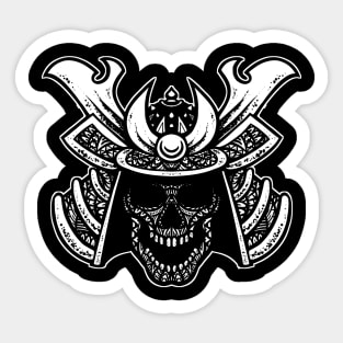 Skull Samurai Tribal Sticker